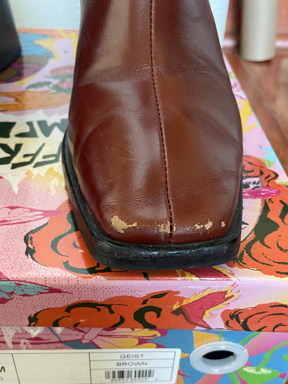 Jeffrey Campbell Burgandy/Brown Geist Mid Calf Boots - Picture 3 of 8